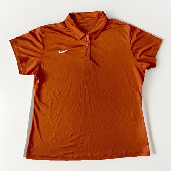 Nike Mens Polo Shirt XL Orange DriFit Golf Short Sleeve Casual Gym Outdoor - Picture 1 of 7